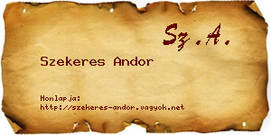 Szekeres Andor névjegykártya